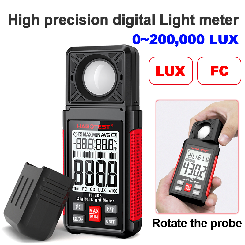 Photography Lighting Portable - HT603 Digital Lux Meter 0~200,000lux LCD