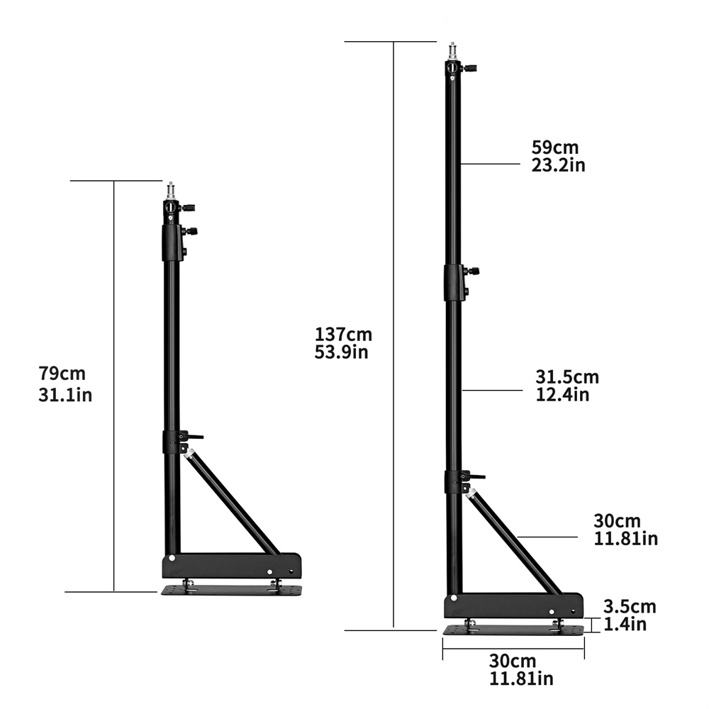 100/135/ 170cm Wall Mounting T - Photography Lighting Triangle ulasan dan harga
