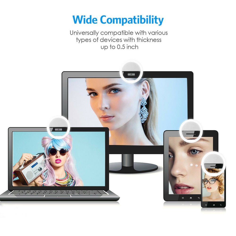 USB Rechargeable LED Selfie Ri - Photography Lighting Background ulasan dan harga