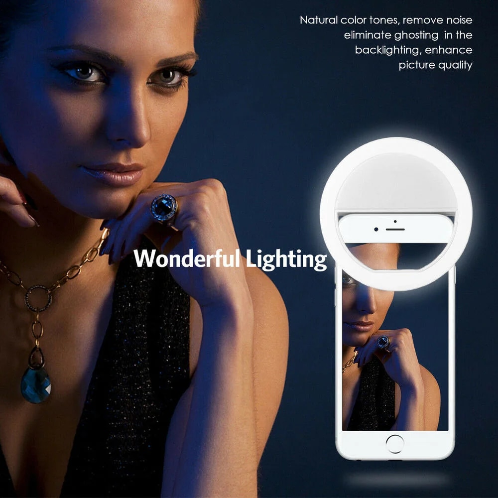 USB Rechargeable LED Selfie Ri - Photography Lighting Background ulasan dan harga