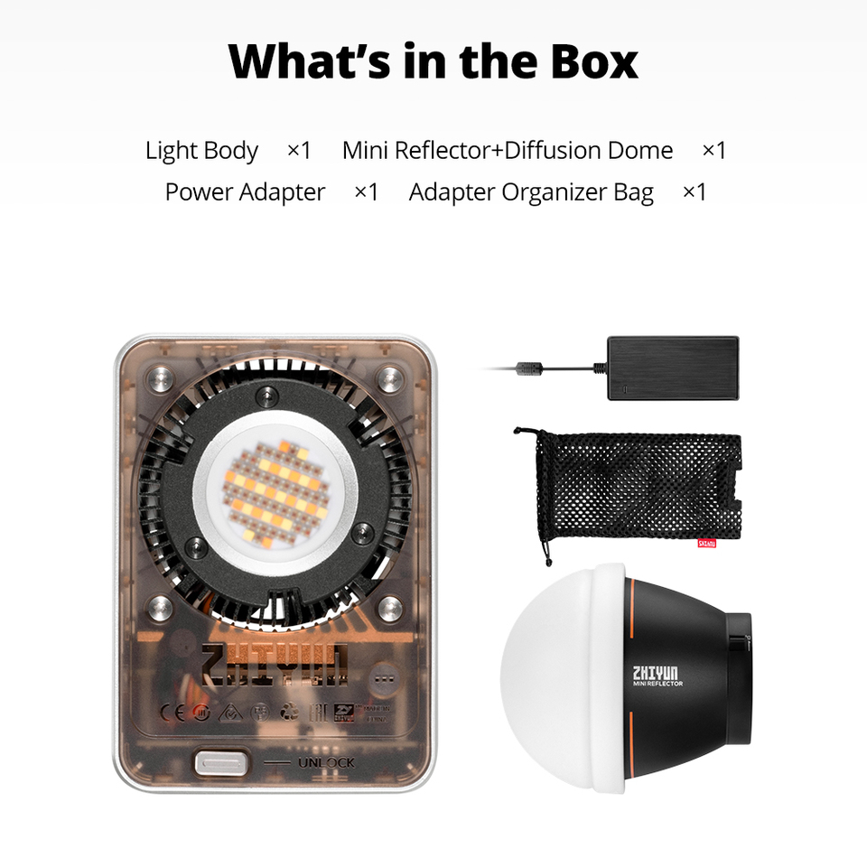 ZHIYUN MOLUS X60 RGB 60W COB P - Photography Lighting Portable ulasan dan harga