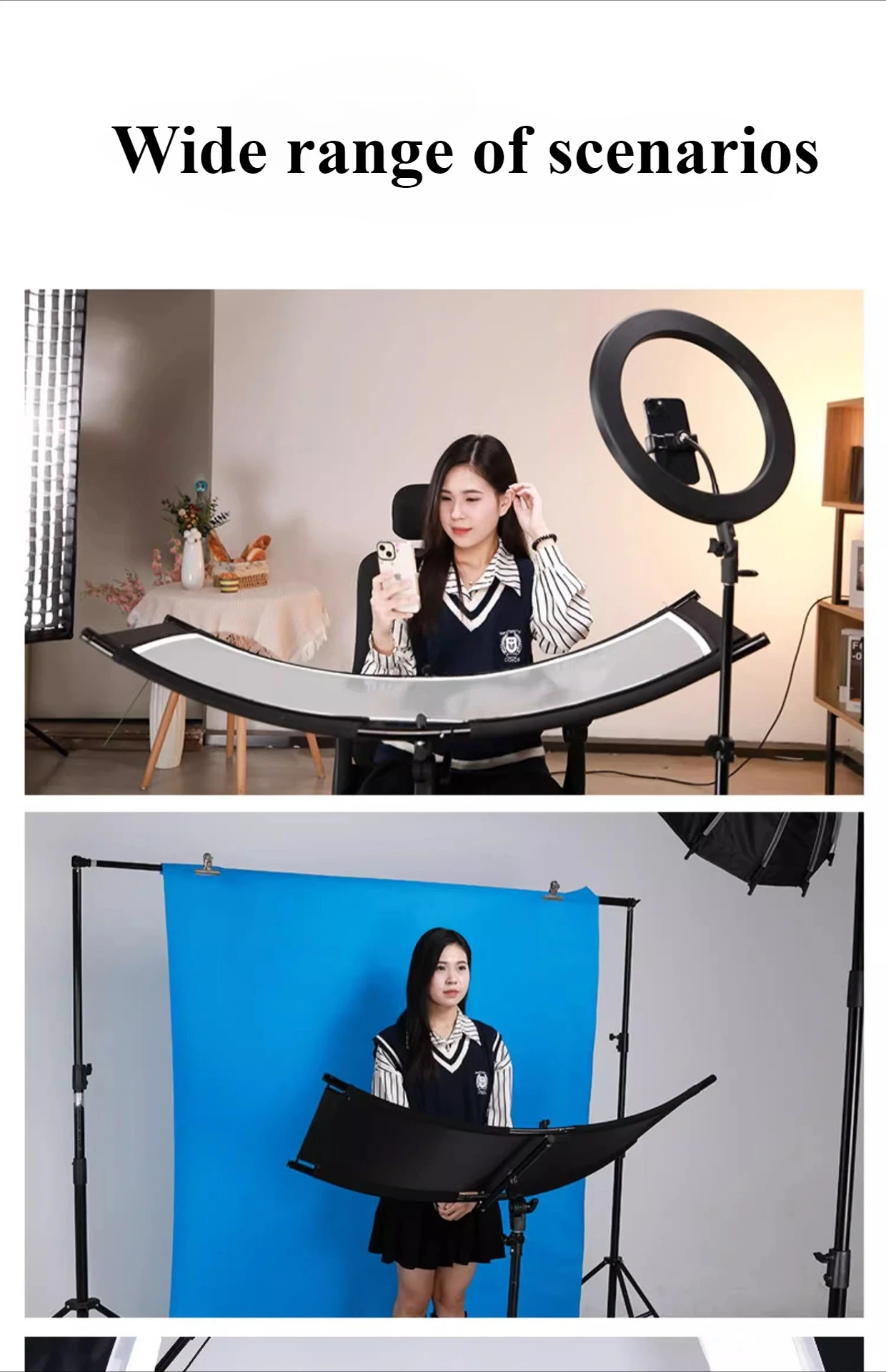 4-Color Cloth U-Type Reflector - Photography Lighting Types ulasan dan harga