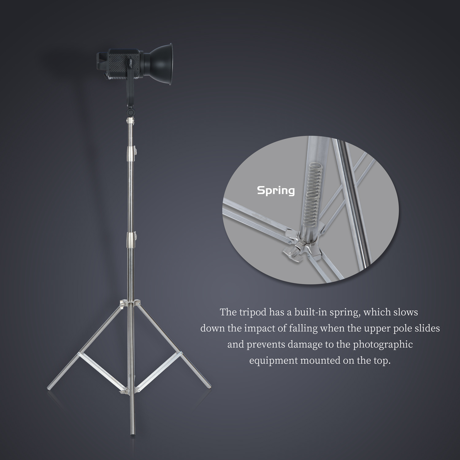 SH 2.8M Stainless Steel Light  - Photography Lighting Background ulasan dan harga