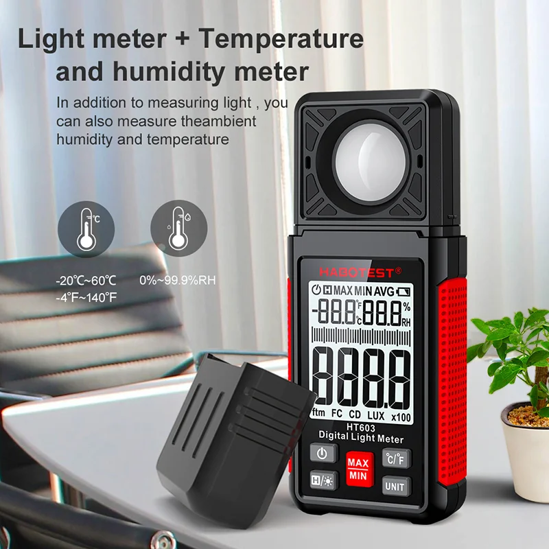 HT603 Digital Lux Meter 0~200, - Photography Lighting Portable ulasan dan harga