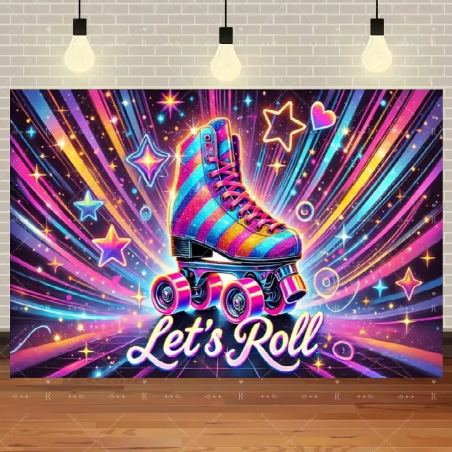 Roller Skating Shoes Theme Bir - Photography Lighting Background ulasan dan harga