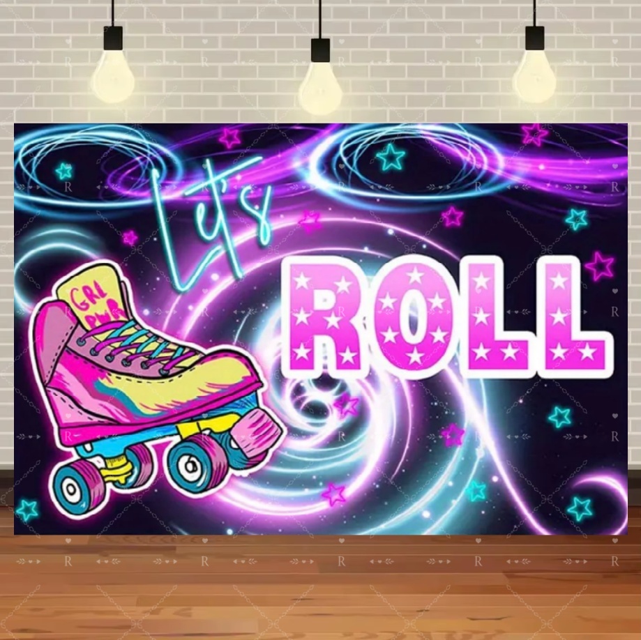 Roller Skating Shoes Theme Bir - Photography Lighting Background ulasan dan harga