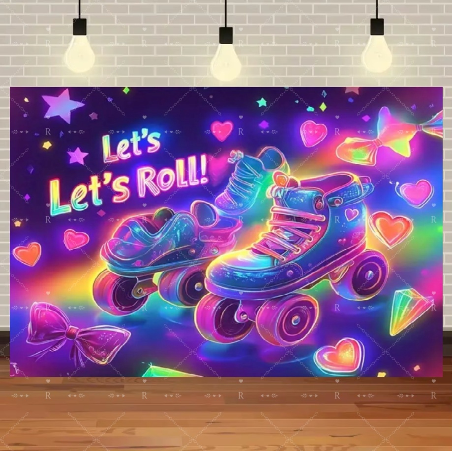 Roller Skating Shoes Theme Bir - Photography Lighting Background ulasan dan harga