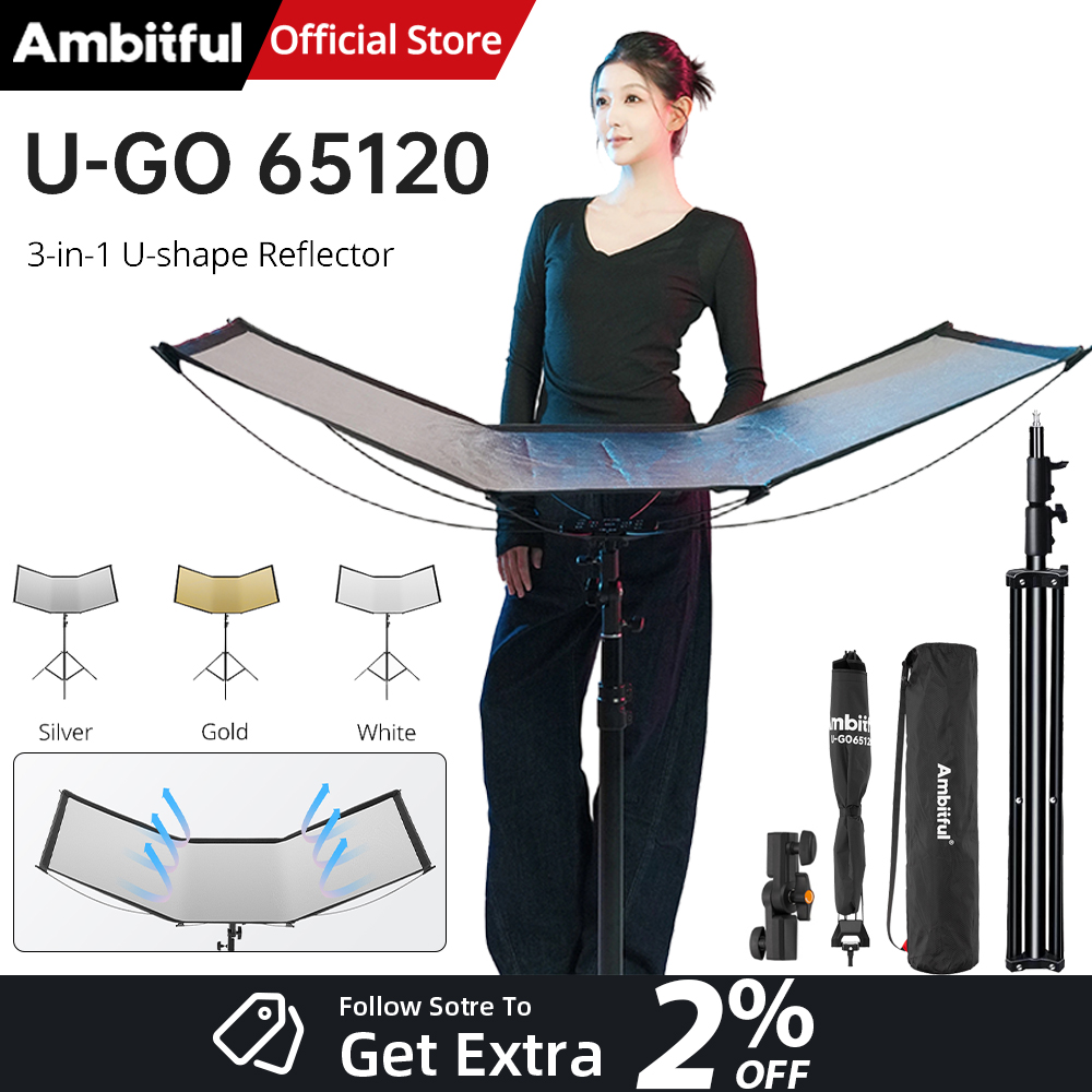 AMBITFUL 3in1 U-Type Light Dif - Photography Lighting Types ulasan dan harga