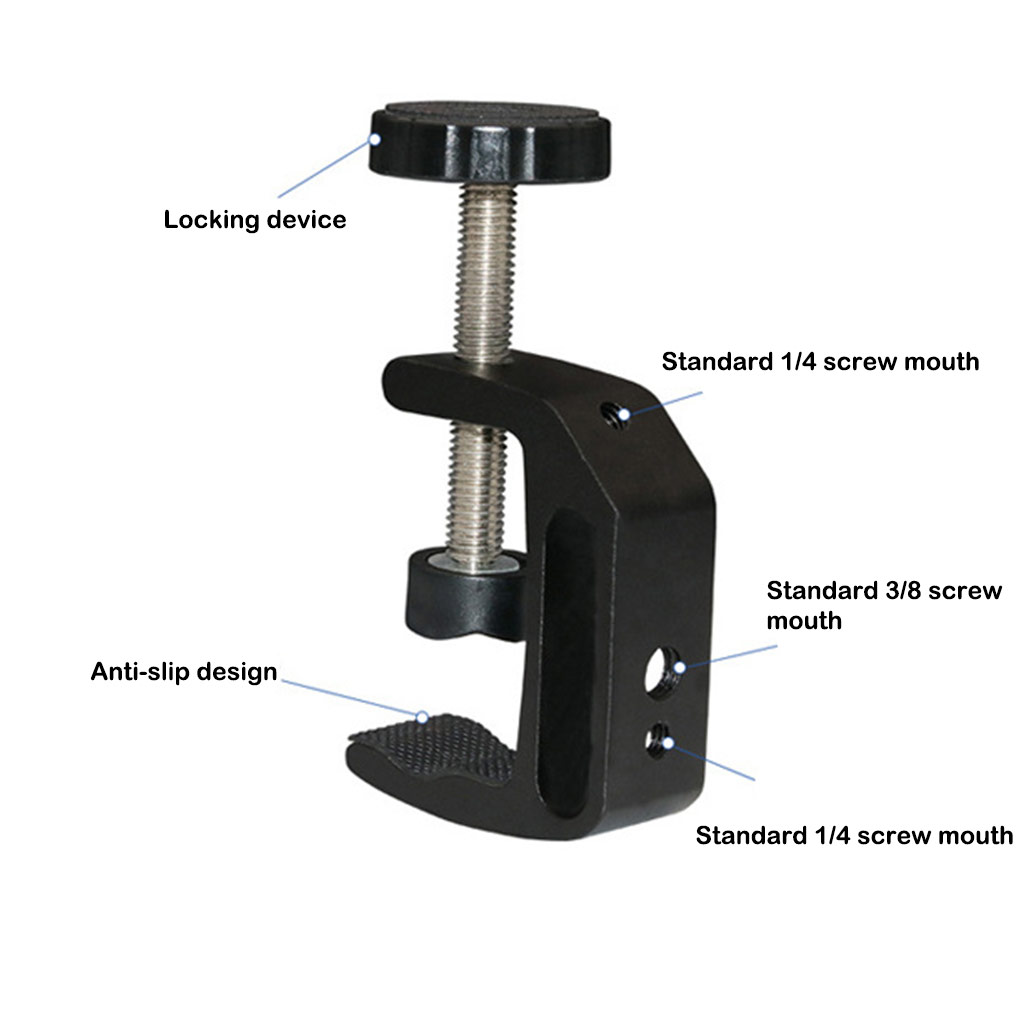 C- Shaped Clamp Aluminum Alloy - Photography Lighting Types ulasan dan harga