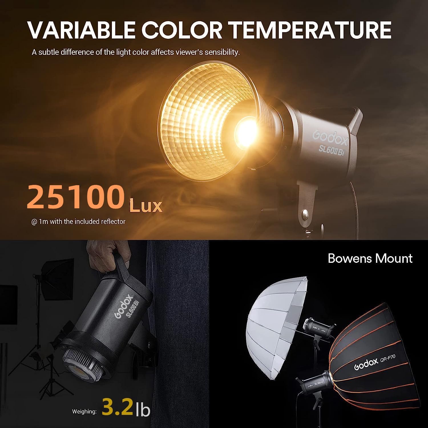 Godox SL60IID SL60IIBi 75W Day - Photography Lighting Godox ulasan dan harga
