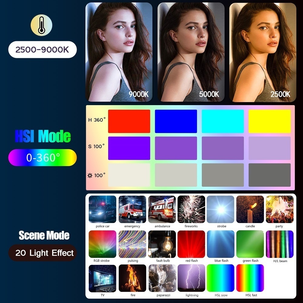 50CM RGB Stick Light Wand Ligh - Photography Lighting Types ulasan dan harga