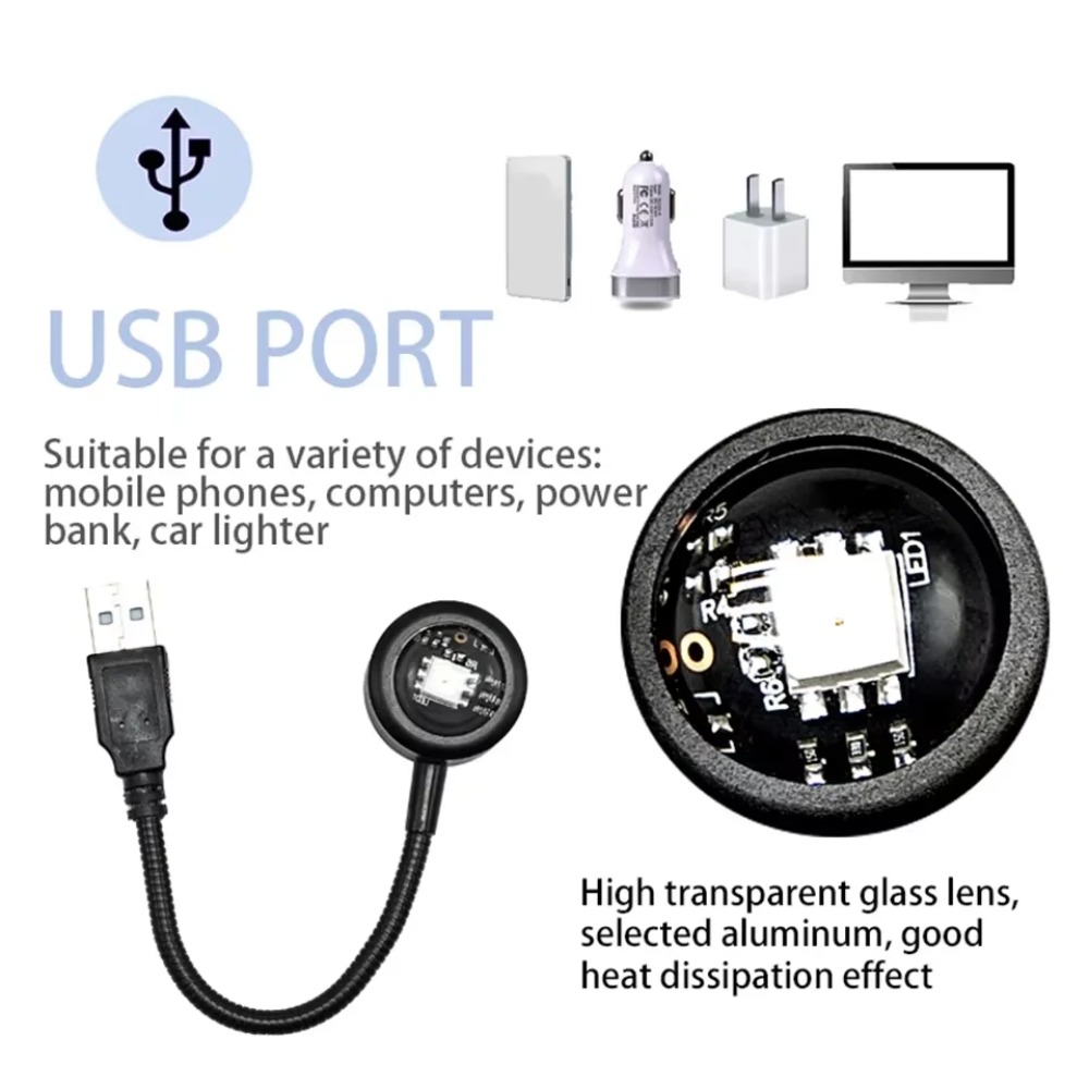 LED RGB Sunset Projection Lamp - Photography Lighting Mood ulasan dan harga
