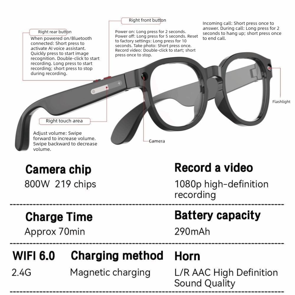 2 in 1 AI Smart Glasses HD Pho - Photography And Lighting ulasan dan harga