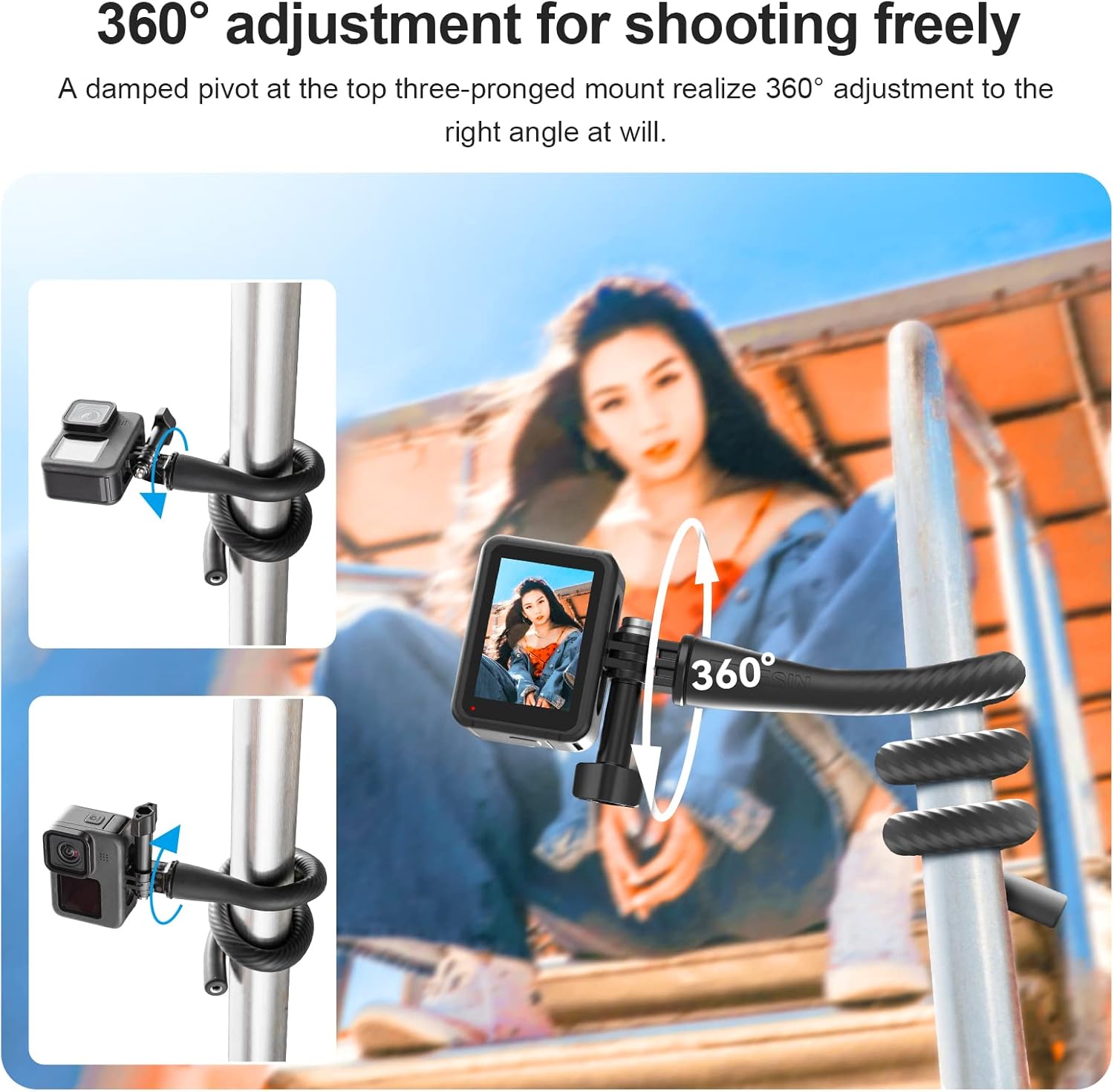 TELESIN Camera Flexible Mount  - Insta360 Camera Go 3 ulasan dan harga