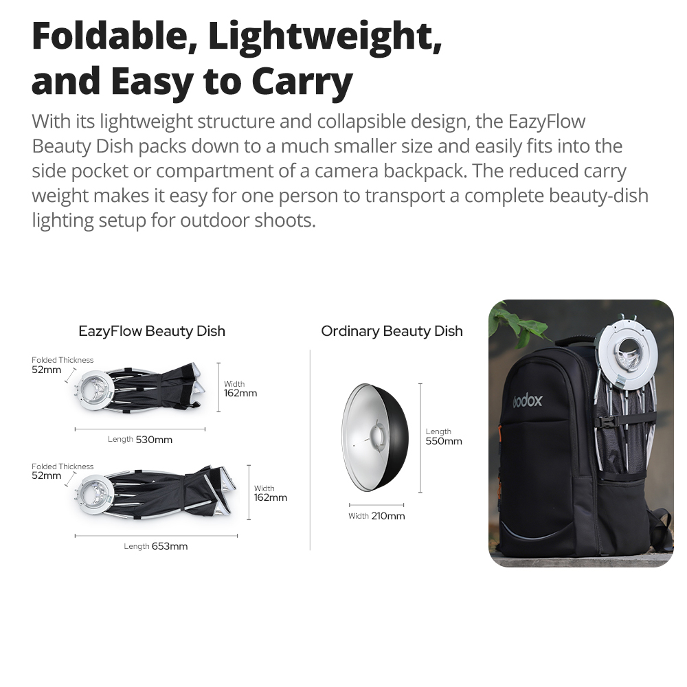 New Godox EazyFlow Beauty Dish - Photography Lighting Godox ulasan dan harga