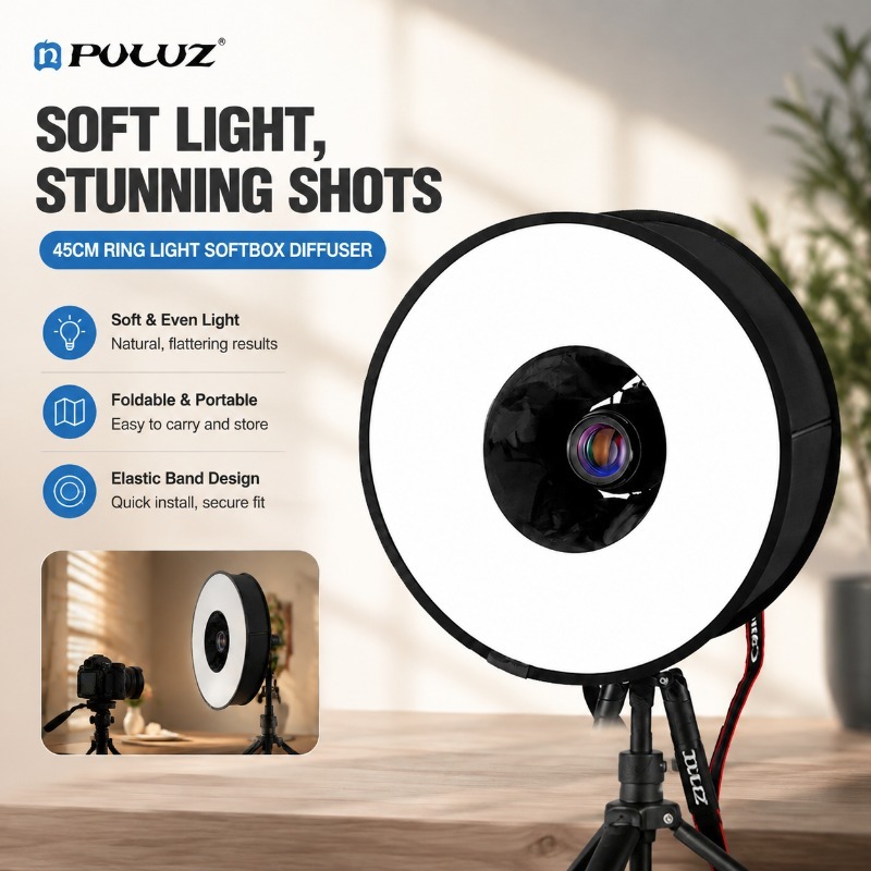 Foldable 45cm Ring‑flash Soft‑ - Photography Lighting Types ulasan dan harga