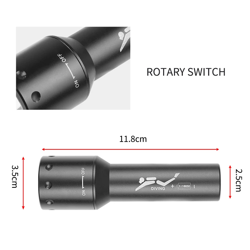 New T6 LED Diving Torch Long-R - Photography And Lighting ulasan dan harga
