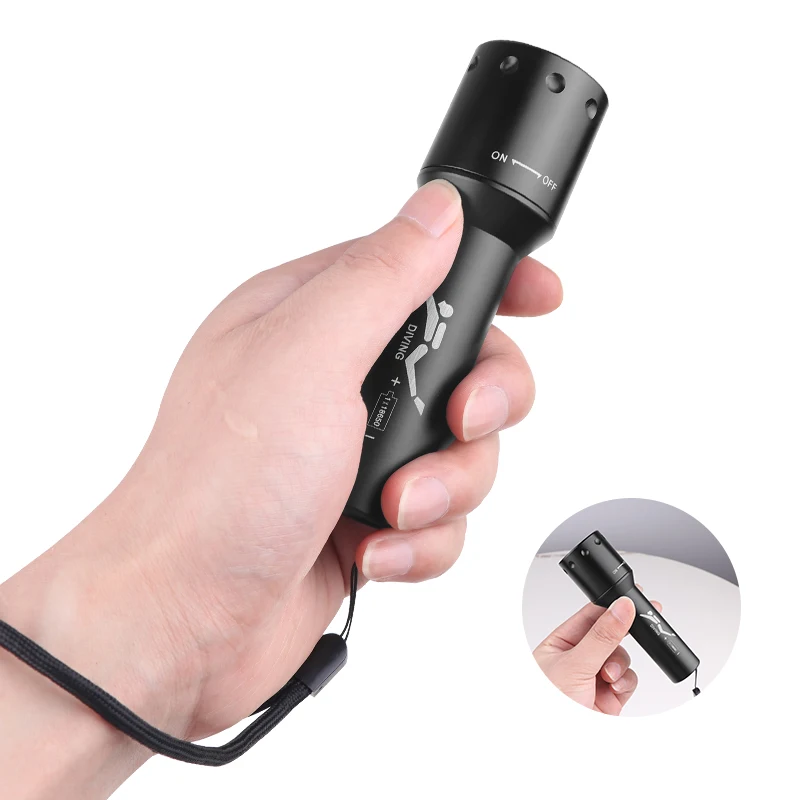 New T6 LED Diving Torch Long-R - Photography And Lighting ulasan dan harga