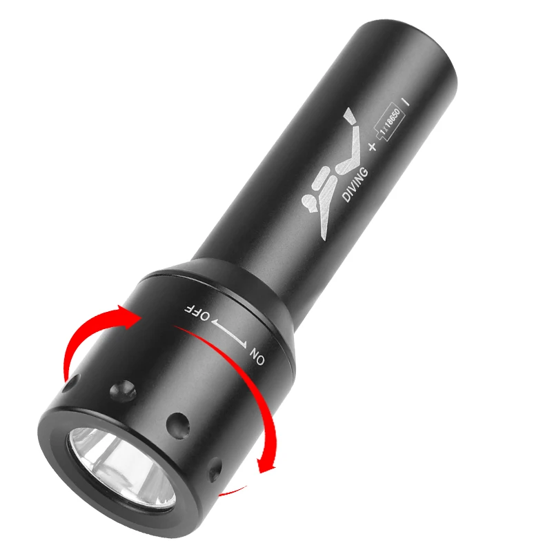 New T6 LED Diving Torch Long-R - Photography And Lighting ulasan dan harga