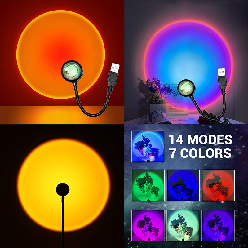 ZK40 LED Sunset Lamp Nightligh - Photography Lighting Mood ulasan dan harga