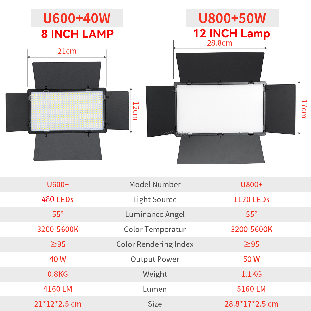 U800 U600 LED Photo Studio Vid - Photography Lighting Background ulasan dan harga